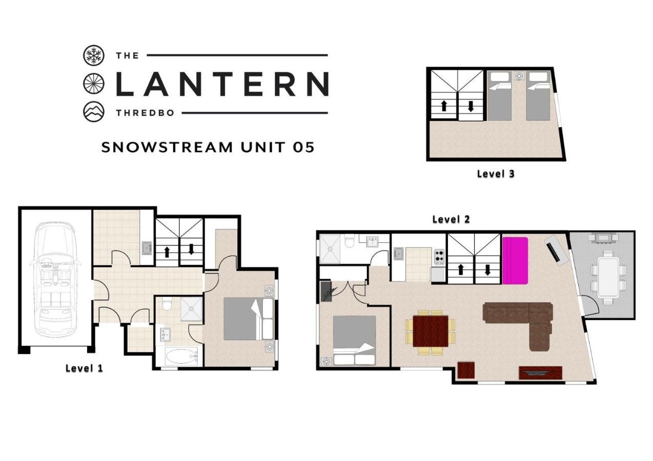 Snow Stream 2 Bedroom And Loft With Gas Fire Balcony And Garage Parking Thredbo Zewnętrze zdjęcie